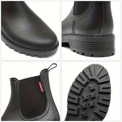 Women's Waterproof Rain Boots Comfortable Solid Outdoor Boots
