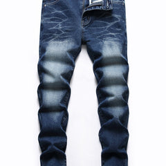 Boys Distressed Stretch Jeans Skinny Slim Fit Washed Denim Pants