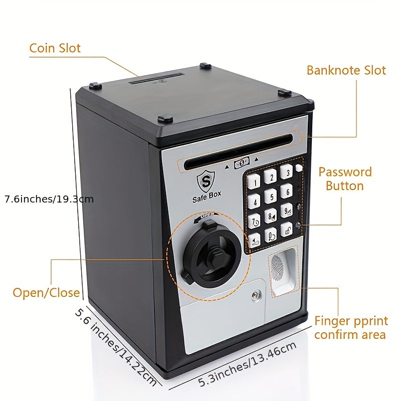 Kids ATM Bank w/ Fingerprint Password - Money Savings Jar
