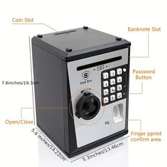 Kids ATM Bank w/ Fingerprint Password - Money Savings Jar