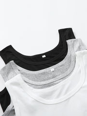 3-Pack Women's Solid Tank Sleep Tops
