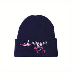 Stylish Letter Cartoon Embroidered Knitted Hat for Winter