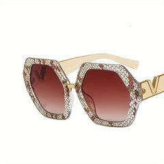 Geometric Frame Sunglasses Retro Glasses UV400
