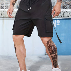 Men's Cargo Shorts Active Elastic Waist Drawstring Shorts