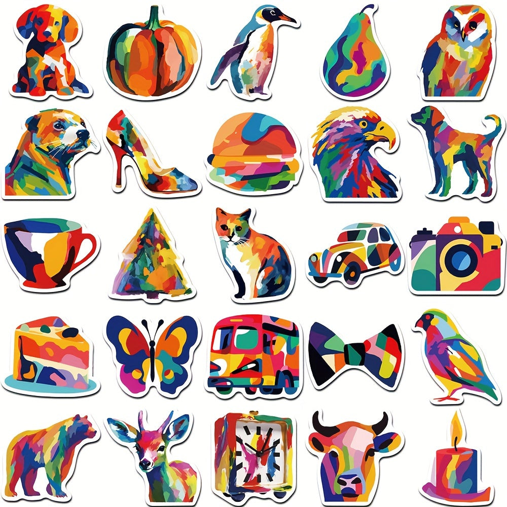 50pcs Graffiti Painted Stickers DIY Laptop Skateboard Phone Case Car Hel