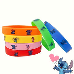 12pcs Stitch Silicone Bracelet Set - Cartoon Character Designs