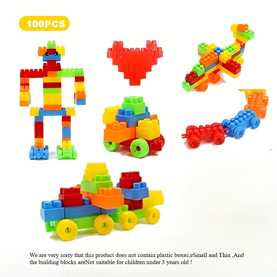 100pcs Kids Building Block Set - Educational Toy for Boys and Girls