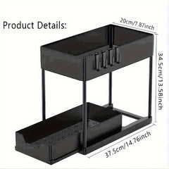 1pc Under Sink Storage Rack Kitchen Bathroom Cabinet Organizer