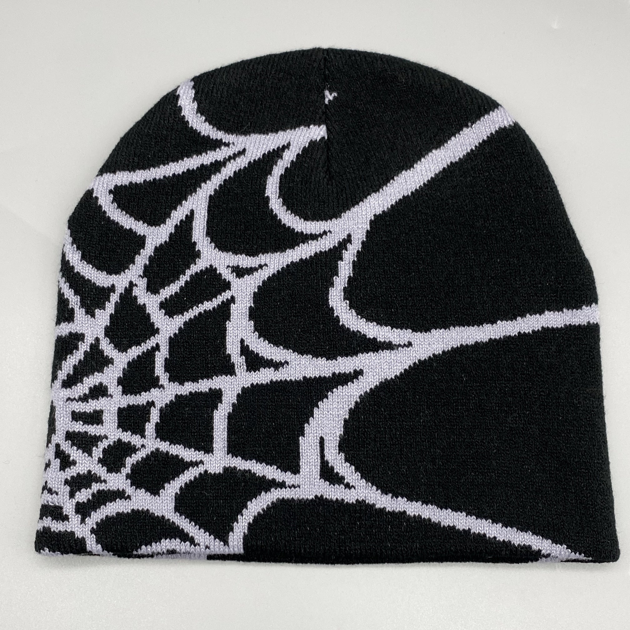 Unisex Spider Web Hip hop Jacquard Beanie Knitted Hat