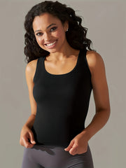 Ribbed Round Neck Tank Top