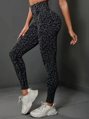High Waisted Leopard Print Yoga Pants