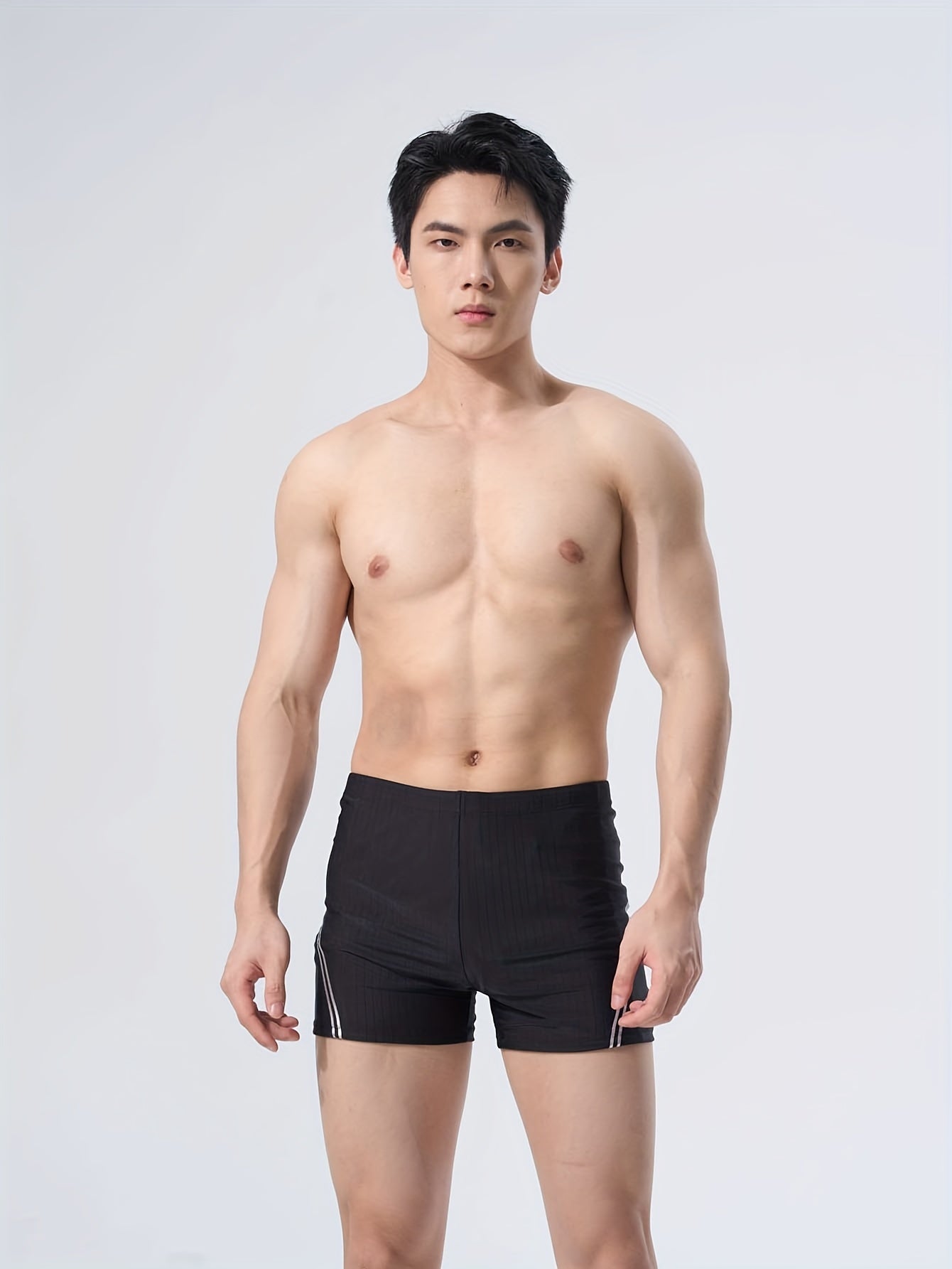 Solid Men's Boxer Sports Swimming Trunks Beach Shorts Surfing Beachwear