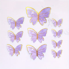 10pcs Butterfly Cake Toppers - Elegant Dessert Party Decoration
