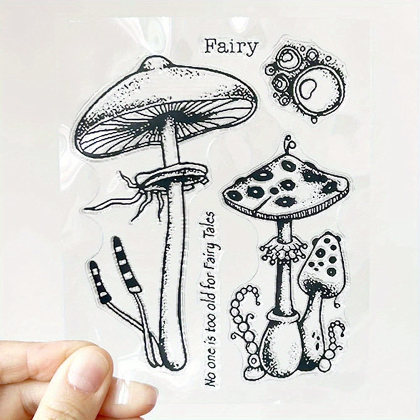 1pc Mushroom Stamp Painting DIY Scrapbooking Decoration Silicone Stamp
