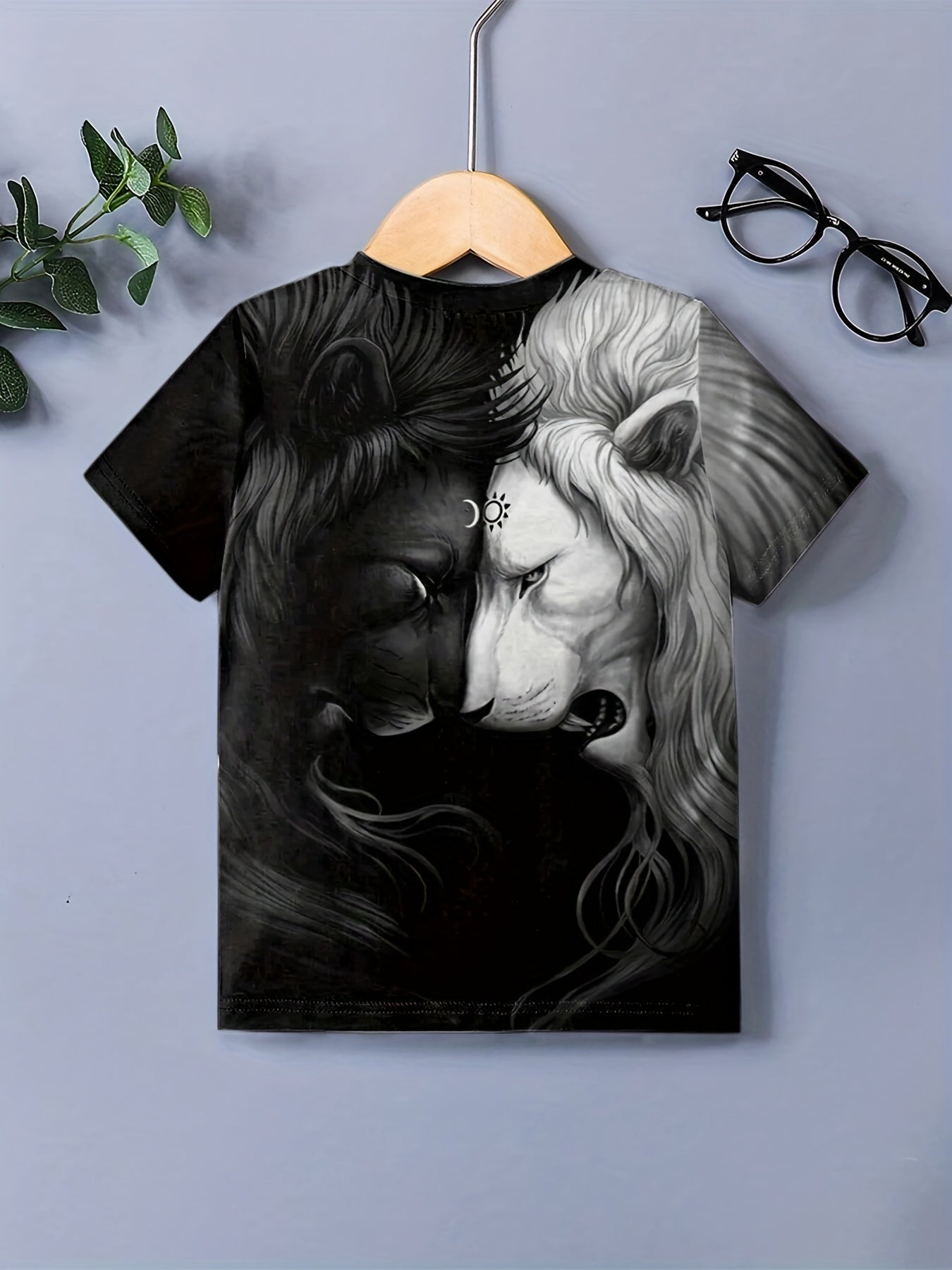 Boy's Lion Graphic T shirt Casual 3D Print Tee Kid's Clothing