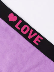 6 Pack Plus Size Romantic Panties Set Women's Plus High Waist