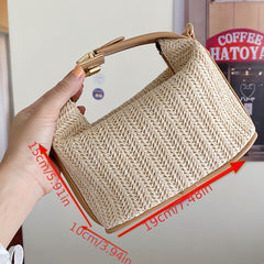 Boho Style Woven Straw Handbag Crossbody Bag for Women