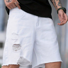 Men's Loose Fit Denim Shorts for Summer