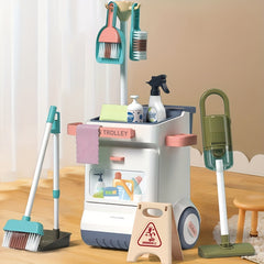 Kids' Play Kitchen Cleaning Set with 20pcs