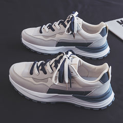 Men's Athletic Lace-Up Sneakers: Wear-Resistant & Breathable