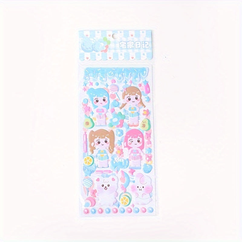 Cartoon 3D Dress Up Foam Stickers