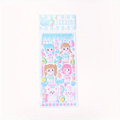 Cartoon 3D Dress Up Foam Stickers