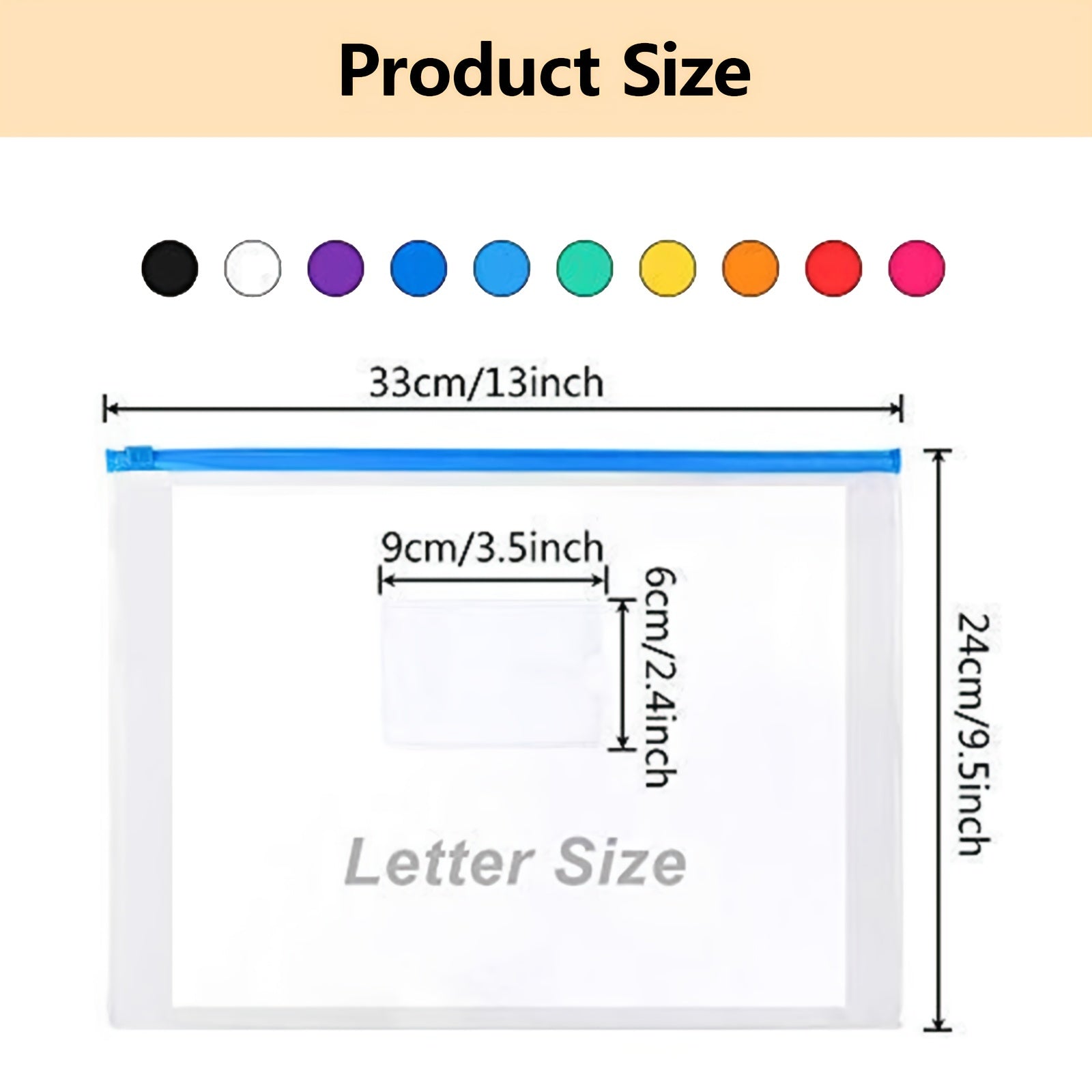 24pcs Plastic A4 Envelope Edge Folders 11 Colors for School & Office Supplies