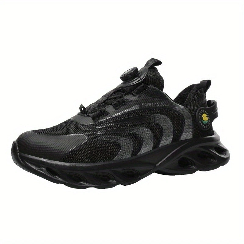 Men's Knitted Work Sneakers No Tie Chunky Breathable Shoes