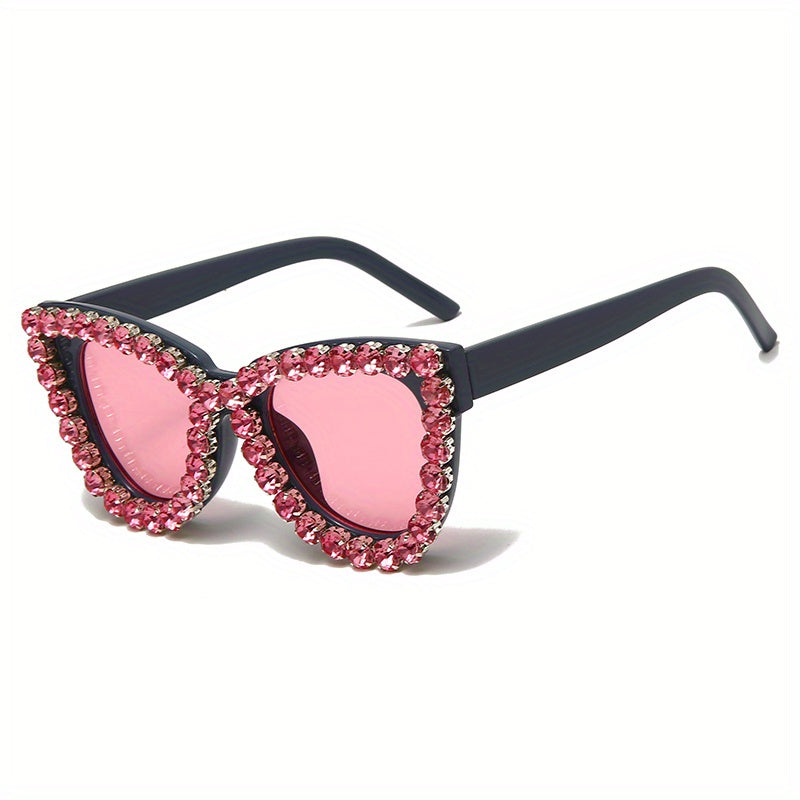 Cat Eye Sunglasses Rhinestone Women Men UV400