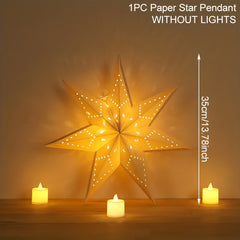 Star Shape Paper Lampshade Home Decor 35x45cm