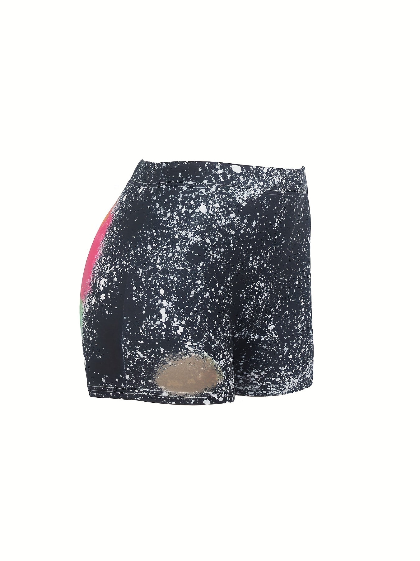 Letter Print Skinny Shorts for Women