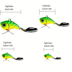 Metal Vibration Bait Spinner Spoon Fishing Lures Winter Fishing Hard Baits