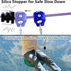 Outdoor Slide Flat Belt Set 15m Soft Rope Pulley Kit Warrior Barrier Course