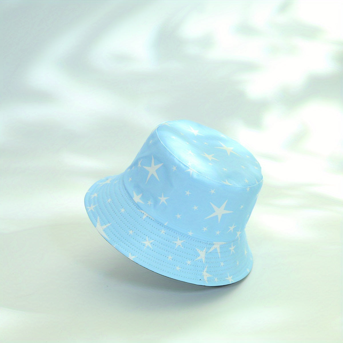 Pentagram Print Reversible Bucket Hat Solid Cartoon Basin Hat Lightweight Sunscr