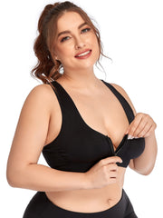 Zip Up Full Coverage Sports Bra