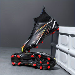 Youth Soccer Cleats Anti Skid Breathable Lace Up Outdoor Training Foot Bowl