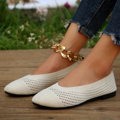 Women's Comfy Ballet Flats Slip On Shoes Pointed Toe Soft Sole