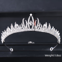 Golden Tiara Wedding Hair Accessories Adjustable Birthday Princess