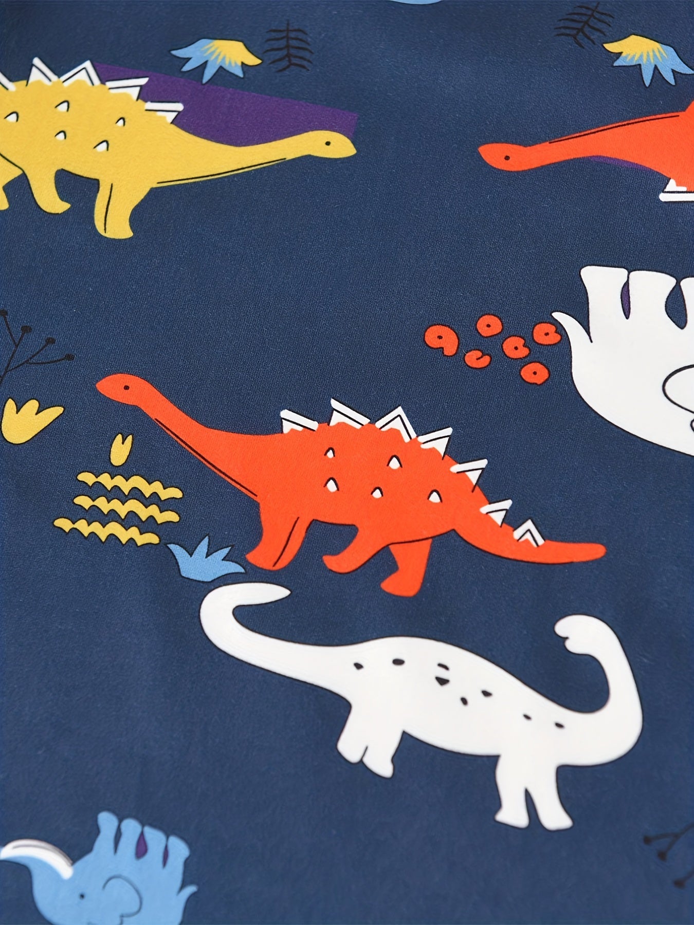 Boys Dinos Print Casual Outfit Tee & Shorts Kids Summer Sets