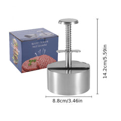 Stainless Steel Hamburger Patty Mold Non Stick Round Meat Press