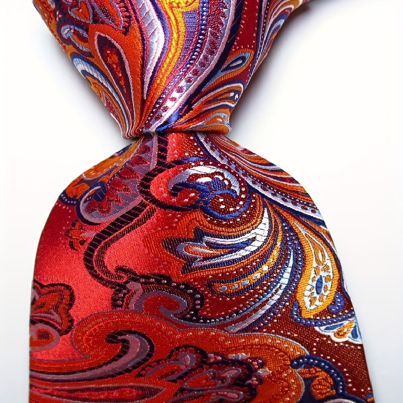 Men's Paisley Tie Floral Neckties For Wedding Party Business 54in Wide