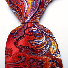 Men's Paisley Tie Floral Neckties For Wedding Party Business 54in Wide