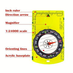 Waterproof Metal Compass for Hiking - Outdoor Camping & Map Reading