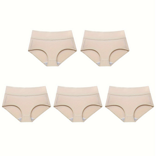 5 Pack Plus Size Seamless Anti Chafing Briefs Set