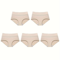 5 Pack Plus Size Seamless Anti Chafing Briefs Set