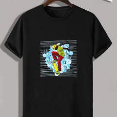 Skateboarding Print Men's Graphic T shirt Casual Comfy Tees For Summer