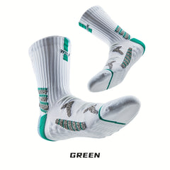 Outdoor Breathable Antiskid Mid calf Sport Socks for Running Training