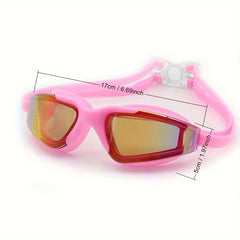 Large Frame Electroplated Swimming Goggles