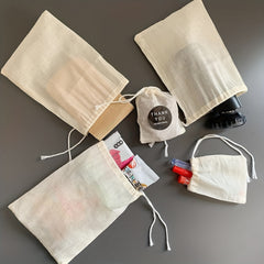 20pcs Muslin Bag Pouch Cotton Drawstring Wedding Home Supplies