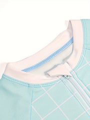 Toddler Girls Splicing Ruffle Trim Cartoon Print Swimwear